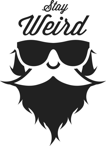 戴着墨镜的大胡子嬉皮士图片下载