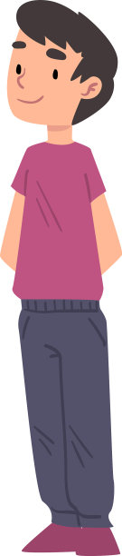 可爱的男孩穿着卡通风格的休闲服装图片下载