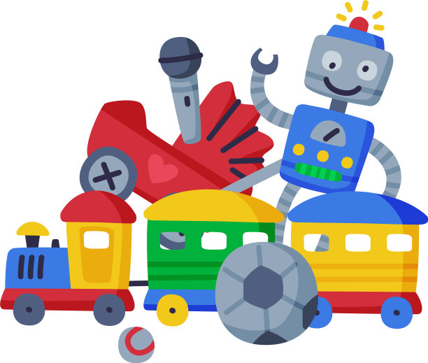 宝宝们设置机器人婴儿车球火车可爱图片下载