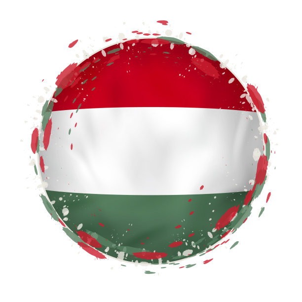圆形垃圾旗匈牙利飞溅图片下载