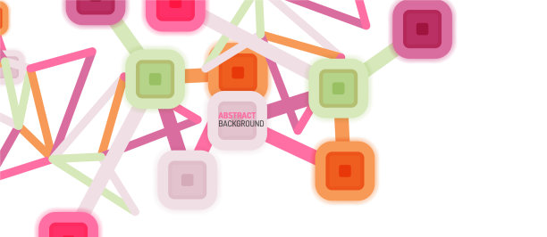 抽象的正方形网点连接方式图片下载