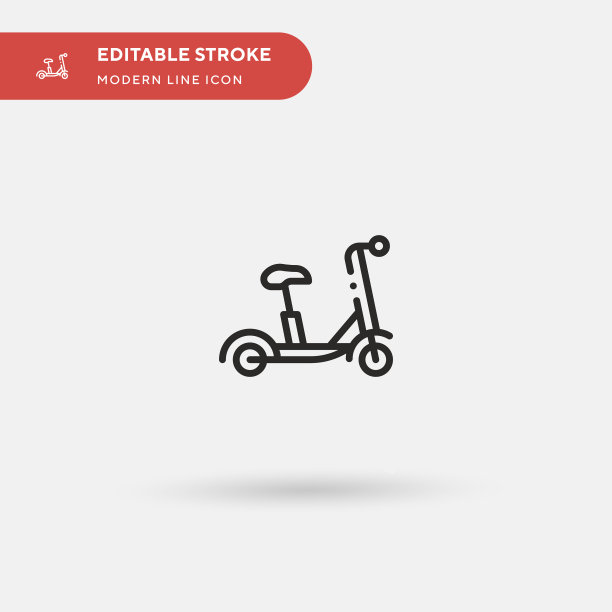 电动踏板车简单图标图片下载