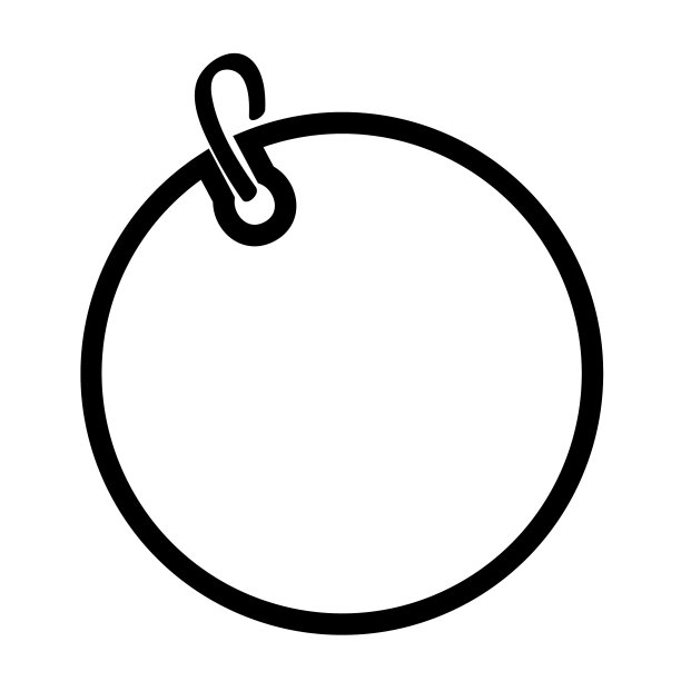 简单的图标白圈空白标签图片下载