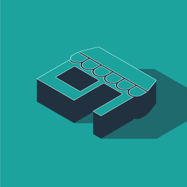 等距购物大楼或市场商店图标图片下载