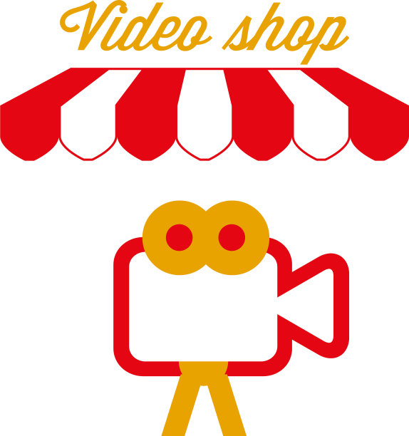 音像店标志标志红白条纹图片下载