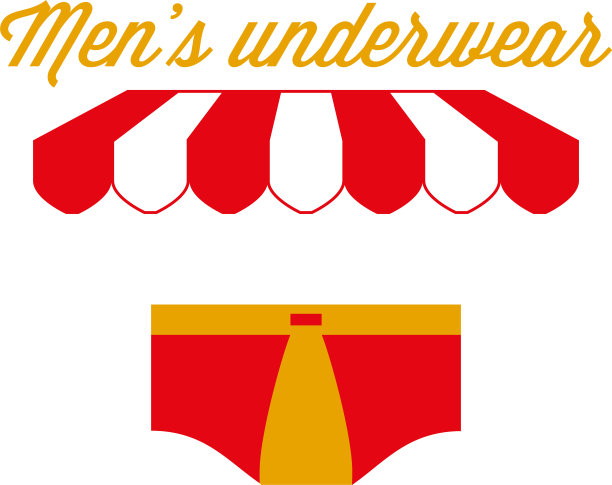男士内衣标志标志红白条纹图片下载