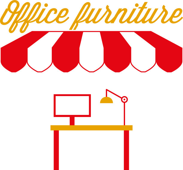 办公家具标志标志红白相间图片下载