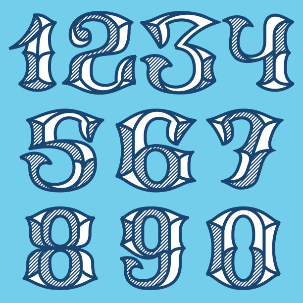 装饰年份数字集图片下载