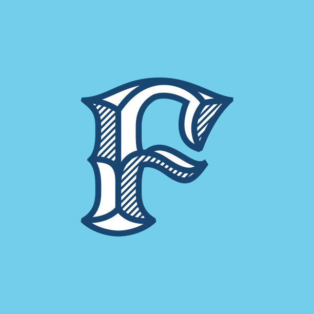 装饰复古f字母标志图片下载