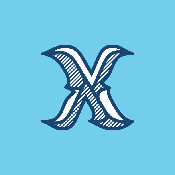装饰复古x字母标志图片下载