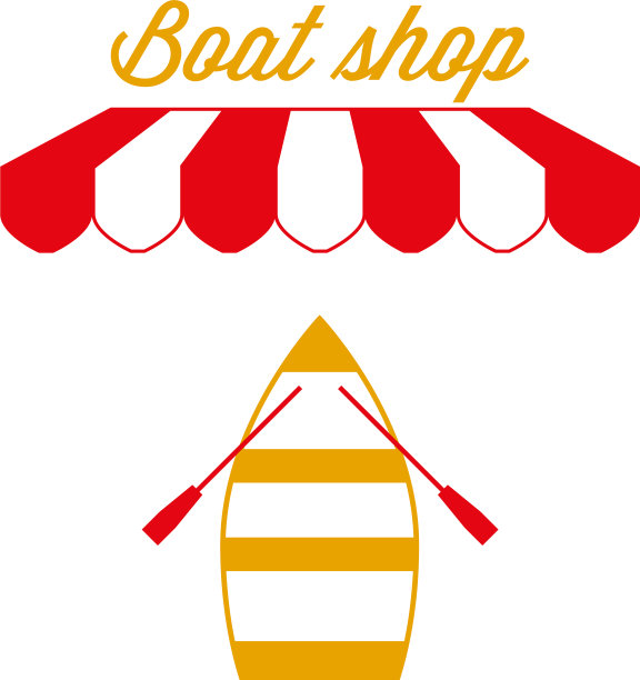 船店的标志标志是红白相间的条纹图片下载