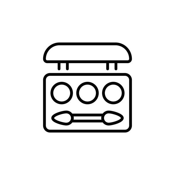 眼影图标矢量。标识图片下载