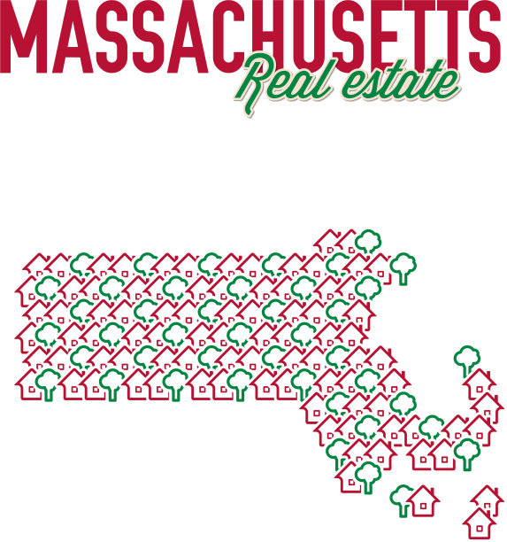 马萨诸塞州房地产地图文字图片下载