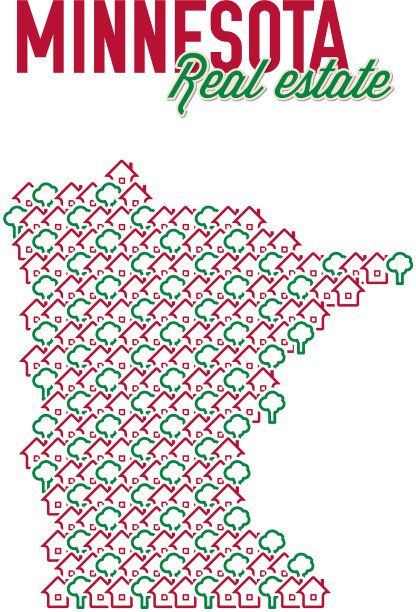 明尼苏达房地产地图文字设计图片下载