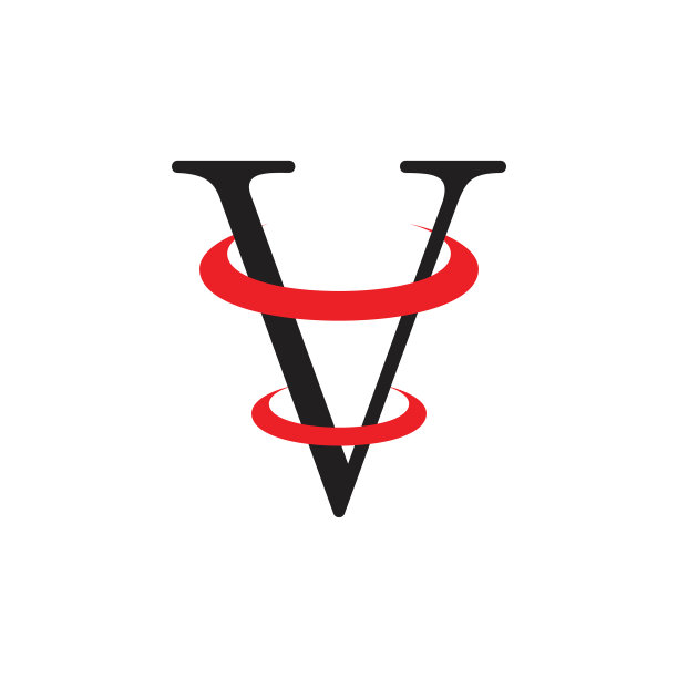 字母V动态运动标志图片下载