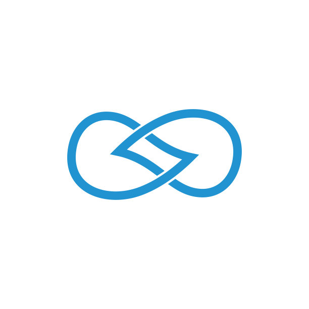 抽象线性链接水滴标志标志图片下载