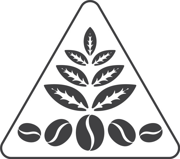 咖啡豆茶叶三角线标志图片下载