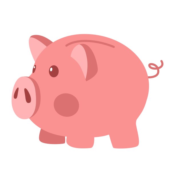 白色背景的存钱罐图片下载