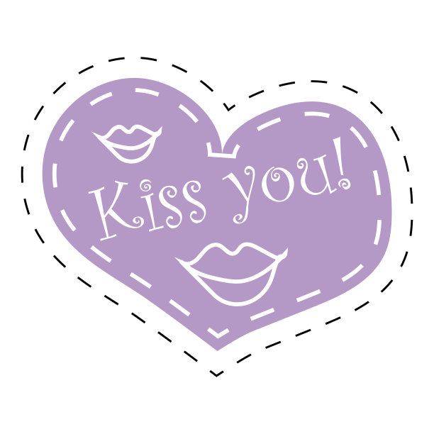 心贴有题字。矢量插图为情人节。图片下载