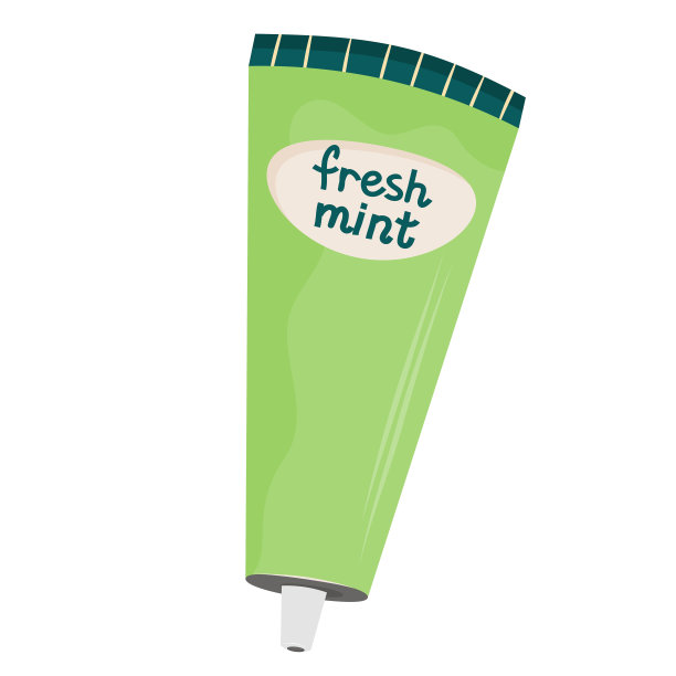 牙膏被隔离在白色的背景上。清洁牙齿和口腔，晨间卫生。铭文薄荷清新..图片下载