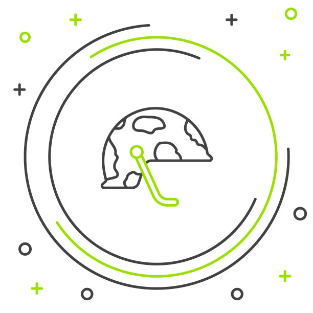 线军事头盔图标孤立在白色背景。军帽象征防御和保护。防护帽。色彩斑斓的轮廓的概念。向量图片下载