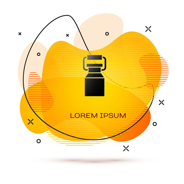 黑色罐容器牛奶图标隔离图片下载