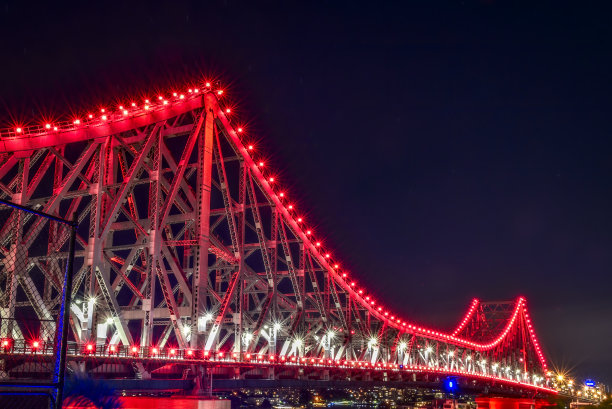 晚上的布里斯班桥图片下载