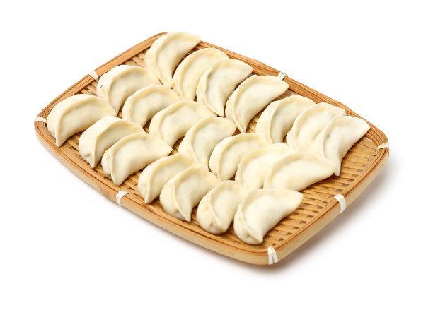 新鲜手工制作的中国饺子。图片下载