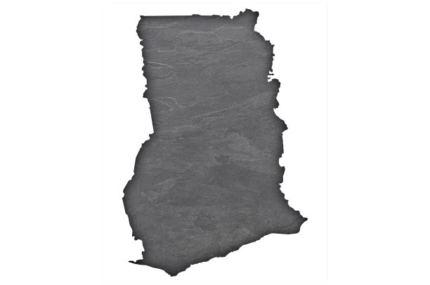 黑色石板上的加纳地图，图片下载