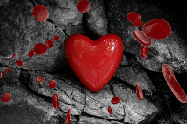 红血球心脏3D插图图片下载