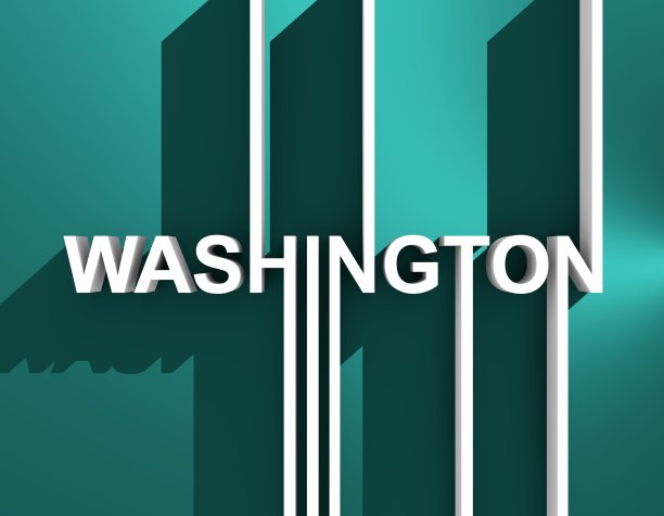 华盛顿州的名字。图片下载