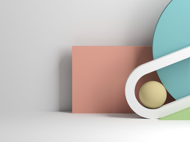 抽象几何装置背景，3d静物图片下载