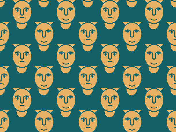 无缝模式人们的轮廓图片下载