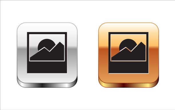 黑色照片图标孤立在白色背景图片下载