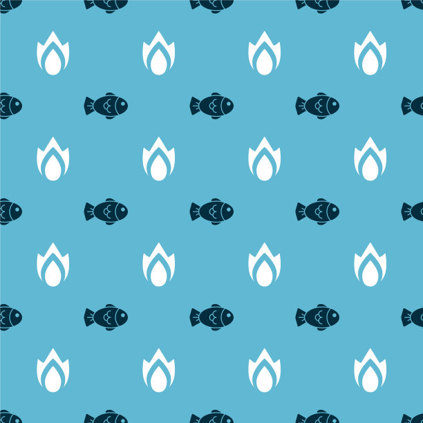 设定鱼和火火焰在无缝模式图片下载