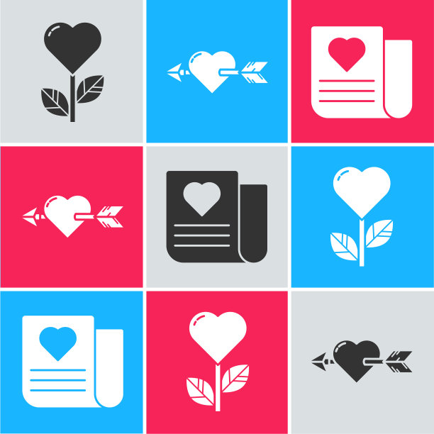 用心和心，在花中筑心形图片下载