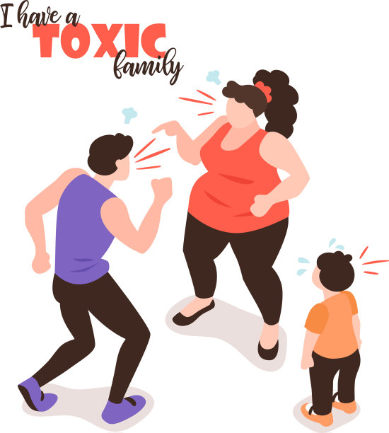有毒家庭等距背景图片下载