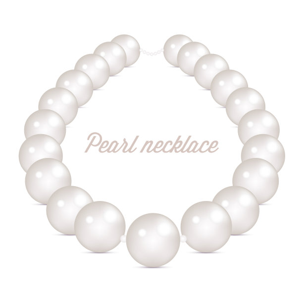 白色珍珠项链图片下载