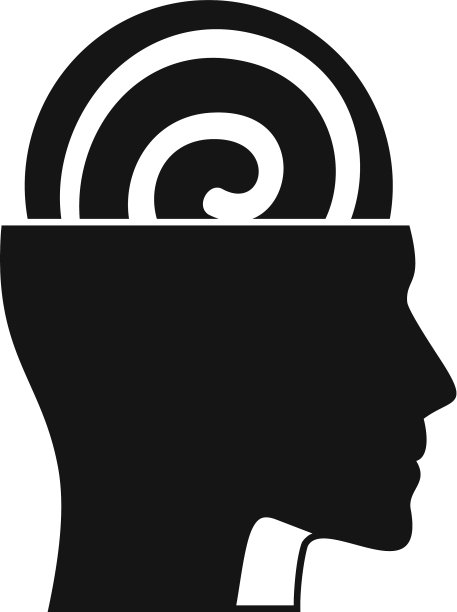 人类头脑催眠图标简单风格图片下载