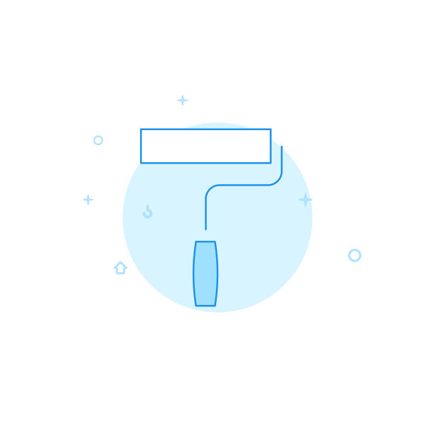 绘画作品绘画滚筒画家平面图标图片下载