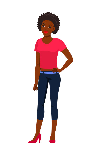 被孤立在白人背景下的非裔美国妇女图片下载