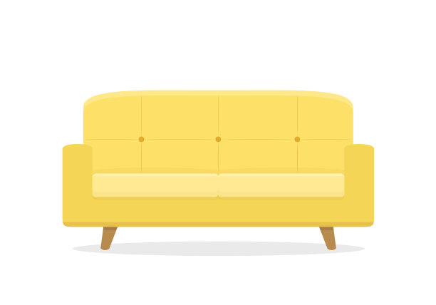 现代的黄色沙发图片下载