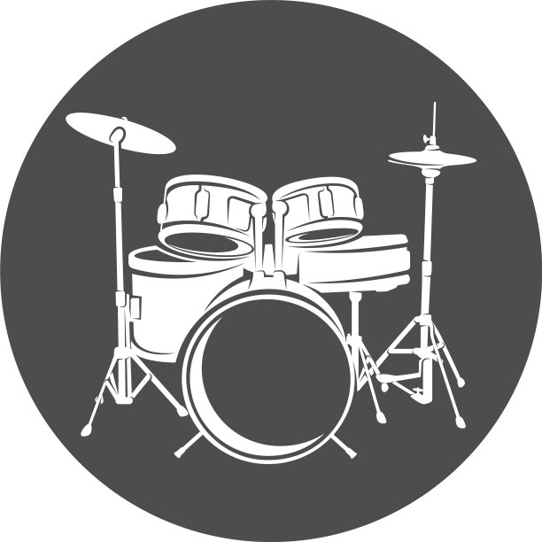 现实的鼓设计剪影鼓图片下载