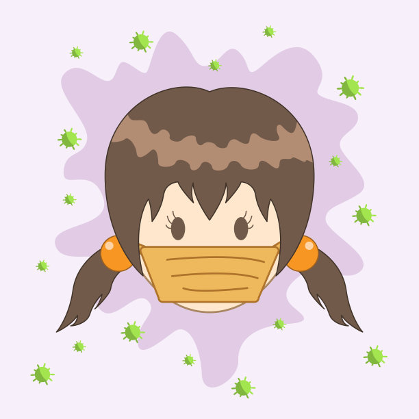 戴着面具对抗病毒的人图片下载