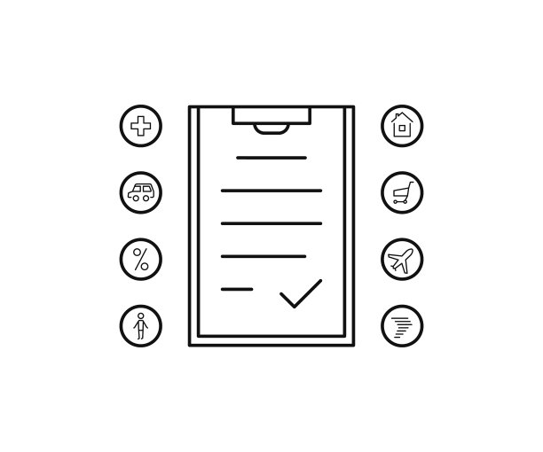 线性保险合同图标图片下载