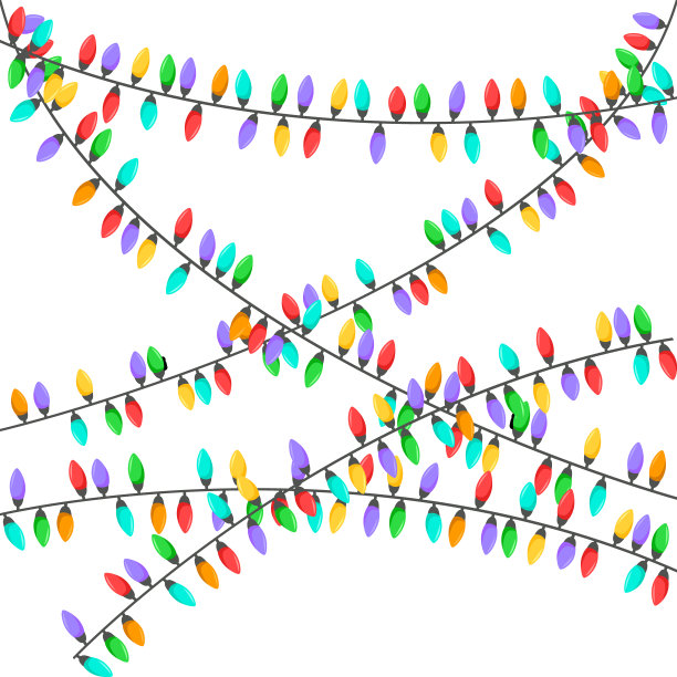 彩色花环在现代平面设计上的黑色花环图片下载