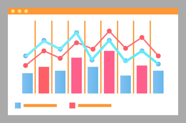 信息图和图表在纸上，下降和上升图片下载