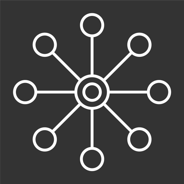 深色背景上的多频道隔离图标图片下载