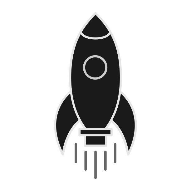 火箭船图标孤立在白色背景图片下载