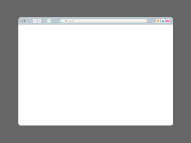 简单的平面浏览器窗口现代图标的概念图片下载
